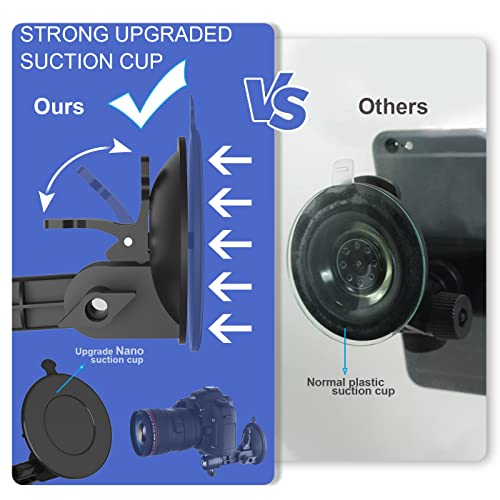 Suction Cup Mirror Phone Holder with Light, Travel Wall Phone - Product Imagery