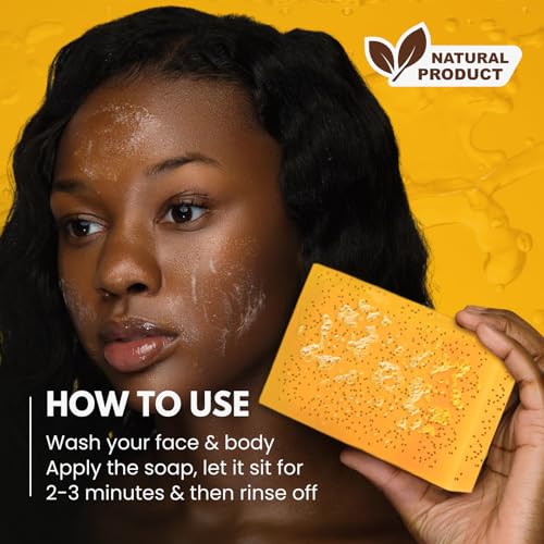 Organic Kojic Acid Turmeric Soap for Dark Spots, - Product Imagery