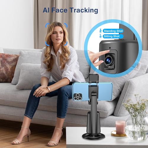 Auto Face Tracking Tripod 360° Rotating Cell Phone Photo and - Product Imagery