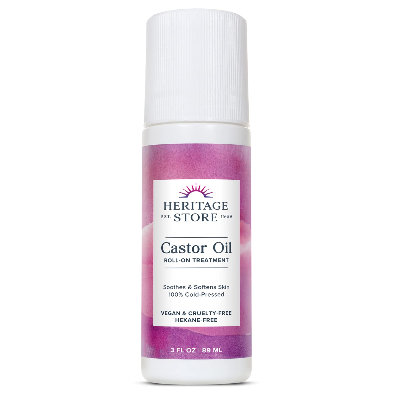 HERITAGE STORE Castor Oil Roll On, 3 fl oz - HERITAGE