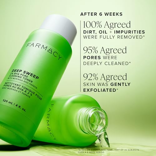 Farmacy 2% Salicylic Acid Toner for Face - Deep Sweep BHA Liquid - Product Imagery