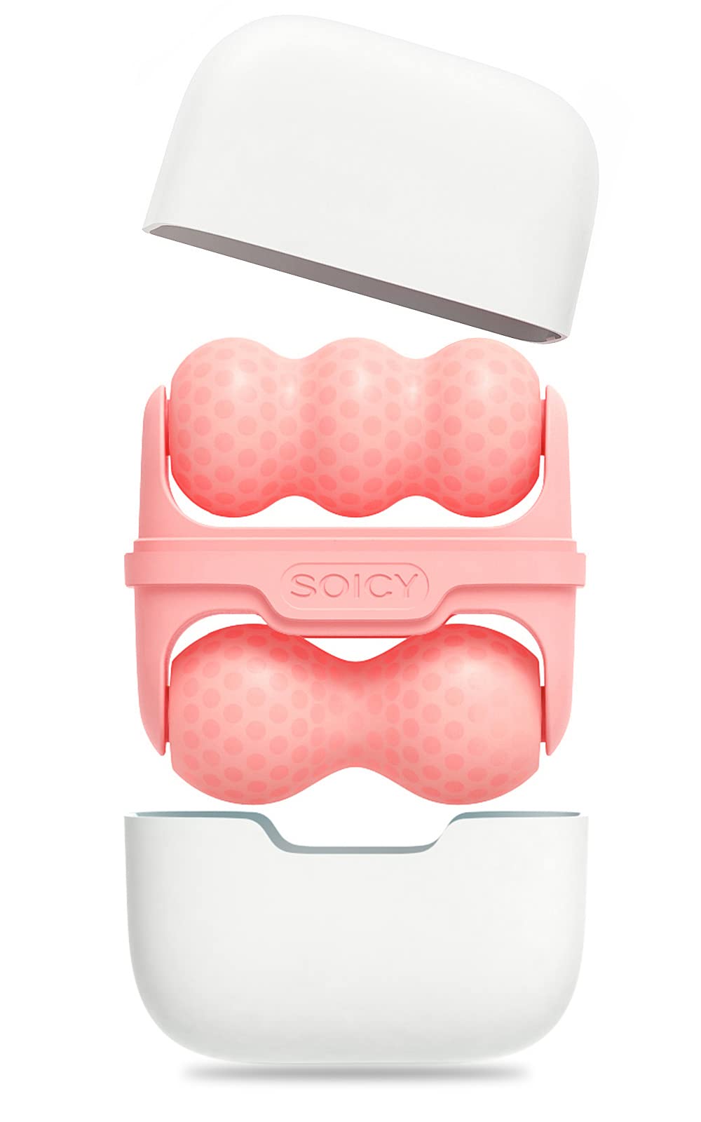 Ice Roller Double Ended, Ice Roller for Face & Eye Puffiness Relief, Ice Face Roller Massager for Migraine Pain, 2 in 1 Facial Ice Roller Skin Care Tool for Whole Body Minor Injury Cold Compress