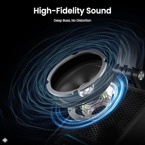 Wireless Induction Speaker with Phone Stand, tech Gifts for Men - Product Imagery