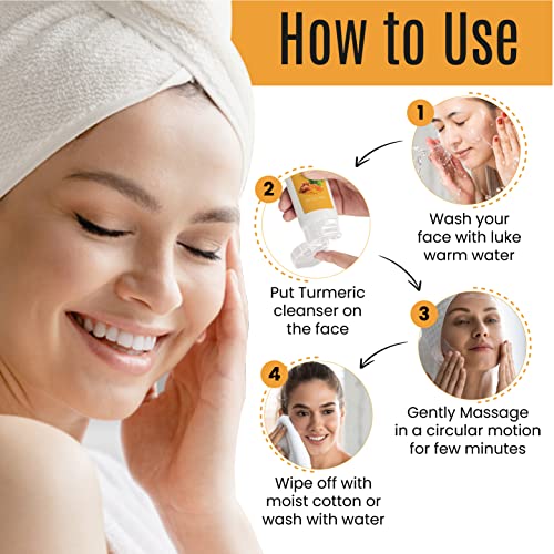 Turmeric Facial Cleanser – Natural Anti-Aging Exfoliating - Product Imagery