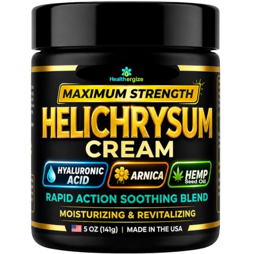 Healthergize Helichrysum Cream Maximum Strength – Soothing Cream - Product Imagery