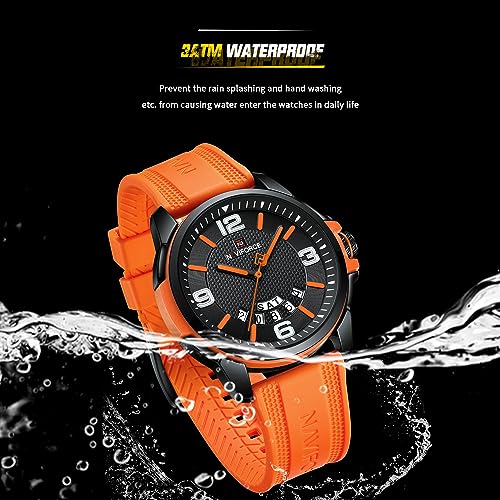 NAVIFORCE Waterproof Watch for Men Women, Analog Auto Date - Product Imagery