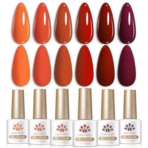 BORN PRETTY Fall Winter Gel Polish Pumpkin Orange Brown - Product Imagery