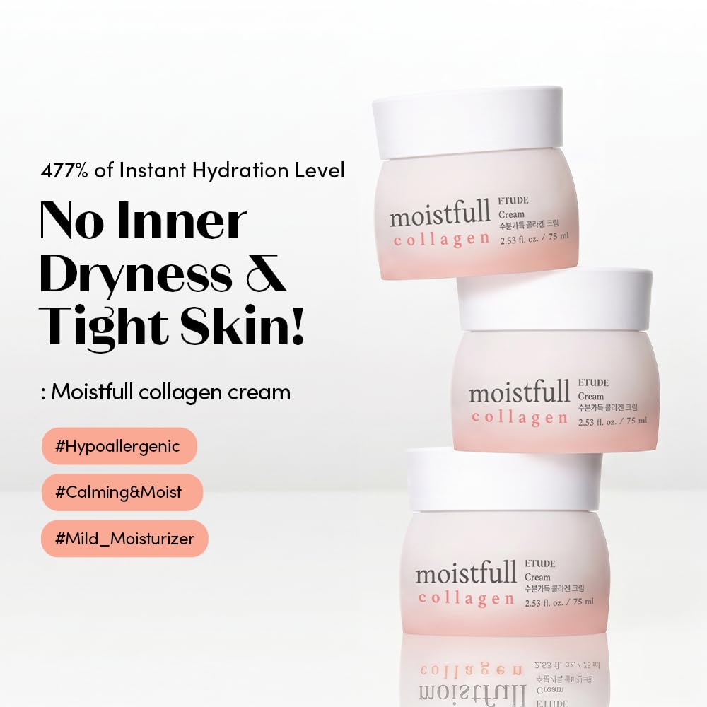 ETUDE Moistfull Collagen Face Cream, Korean face moisturizer - ETUDE