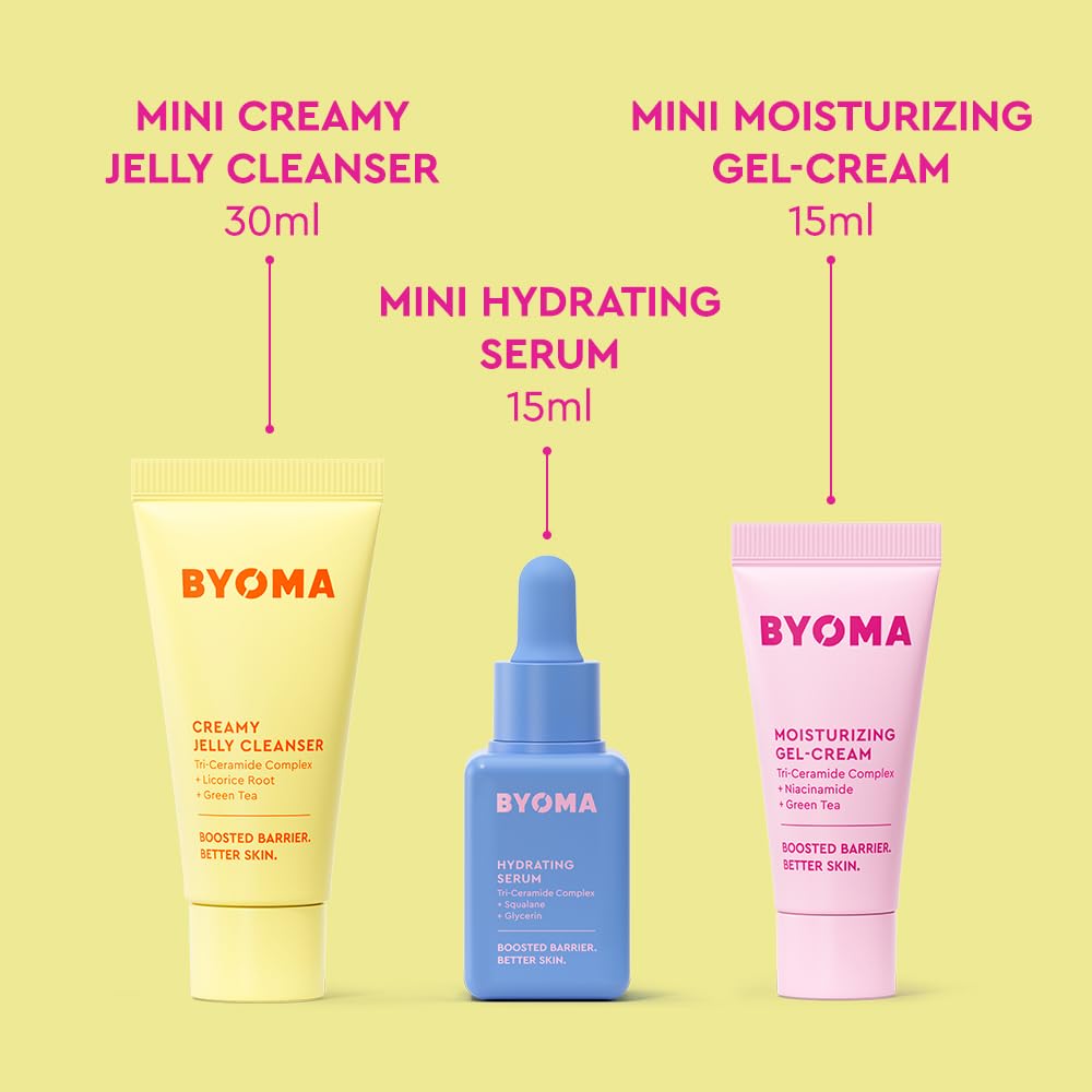 BYOMA So Hydrated Set – Jelly Cleanser, Hydrating Serum, Gel - BYOMA