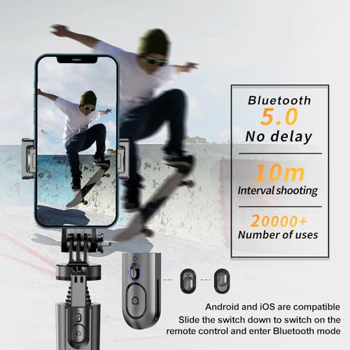 Selfie Stick Tripod,Tripod with 360 Degree Rotatable Phone - Product Imagery
