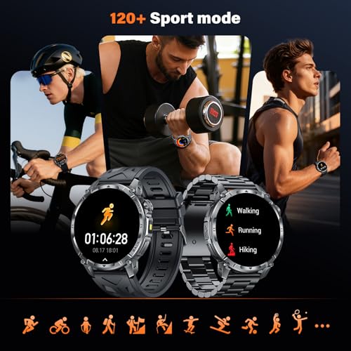 Military Smart Watches for Men (Answer/Make Call), 1.7" HD Mens - Product Imagery