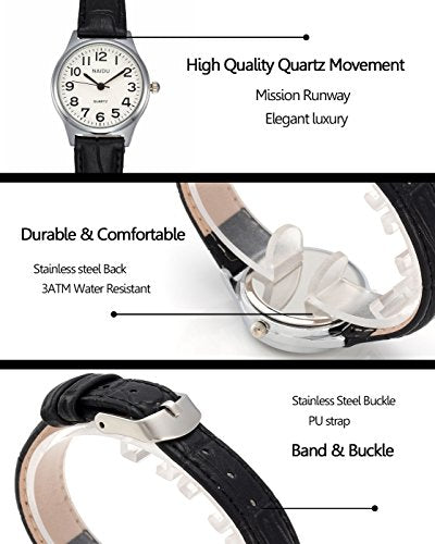 Top Plaza Women Classic Leather Watch, Watches for Women - Product Imagery