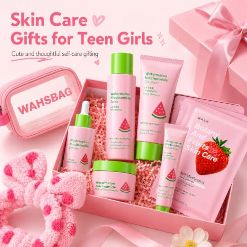 Watermelon Skin Care Set for Teen Girls Women,Facial Care Gift - Product Imagery