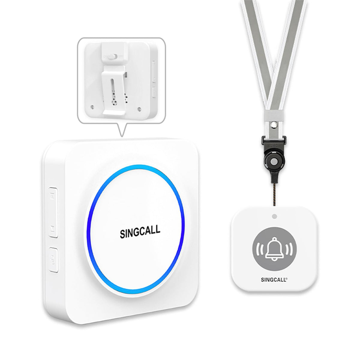 Wireless Portable Caregiver Pager Personal Panic Alarm - SINGCALL Official Imagery - 1