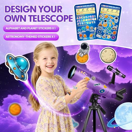 Telescope for Kids & Adults, 80mm 500mm Portable Refractor, - Product Imagery