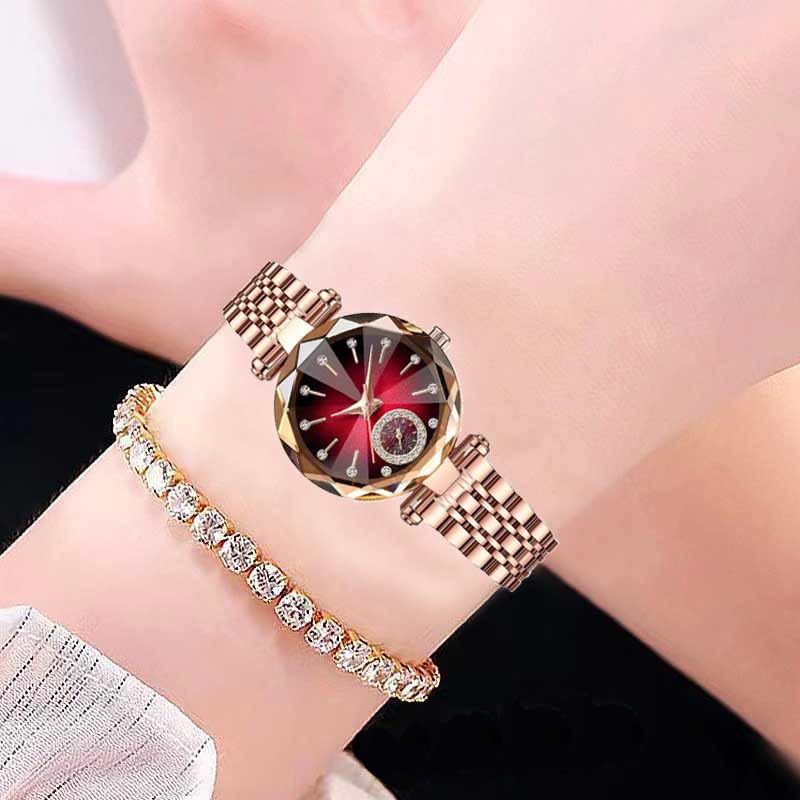 Women Watches with Bracelet Rose Gold for Lady Elegant Stainless - Product Imagery