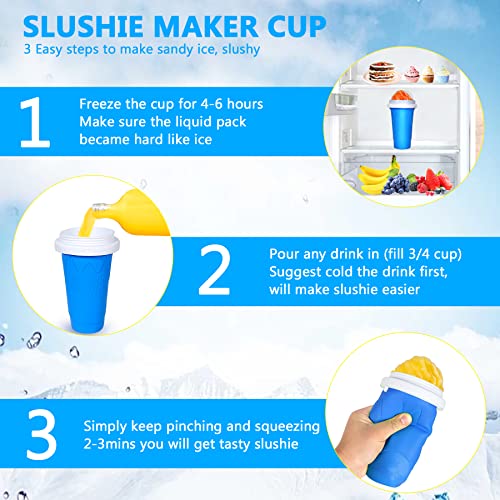 Color Land Slushie Maker Cup Frozen Magic Squeeze Slushy Cup, - Product Imagery