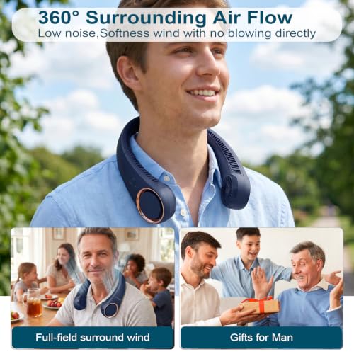 CIVPOWER Neck Fan: Portable Personal Neck Cooling Rechargeable - Product Imagery