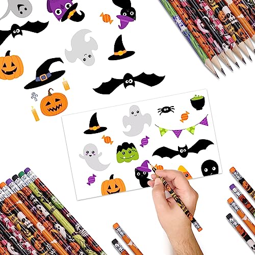xutengy 72Pcs Halloween Pencils Stationery Party Favors Set， - Product Imagery