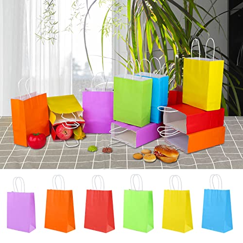 XPCARE 32Pcs Paper Gift Bags 5.25x3.25x8.25'' Kraft Paper Party - Product Imagery