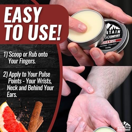 Rocky Mountain Barber Company Citrus and Spice Solid Cologne for - Product Imagery