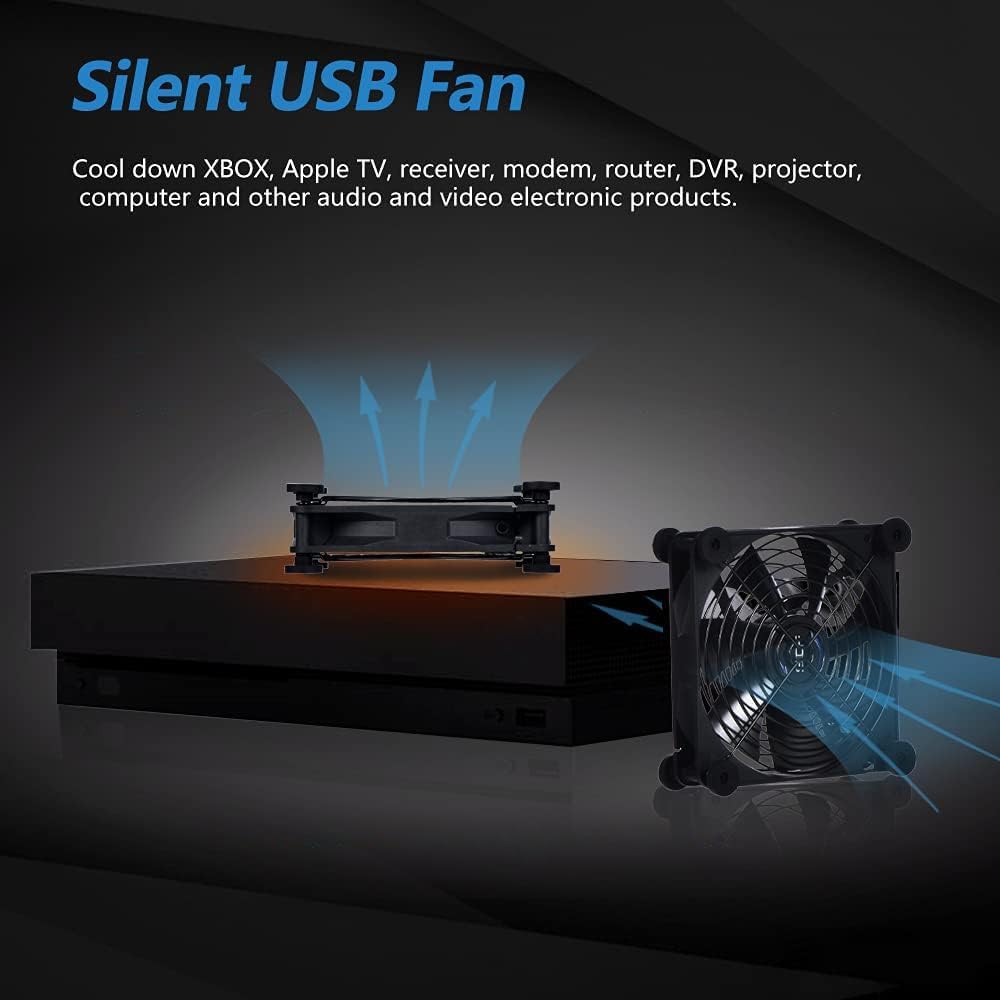 SCCCF Quiet 140mm USB 5V Portable Cooling Fan for Flat Panel TV Receiver Router - SCCCF Official Product View 2