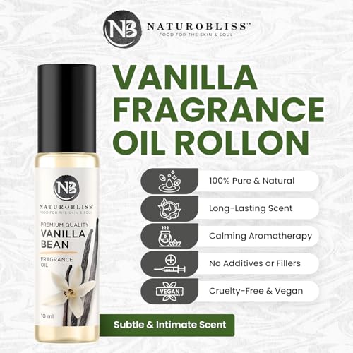 NaturoBliss Vanilla Perfume, Fragrance Oil Roll On 10 ml - Product Imagery
