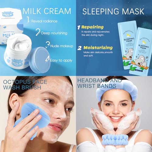 Milk Kids Skincare Sets for Girls 8-10 Birthday Christmas Gifts - Product Imagery