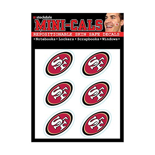 NFL San Francisco 49ers Face Tattoos, Team Colors, One Size - Product Imagery