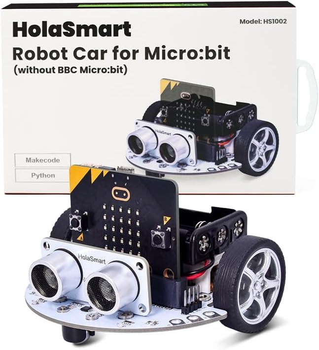 microbit DIY Mini Coding Robot Car Kit Compatible with BBC - HOLASMART Official Imagery - 1
