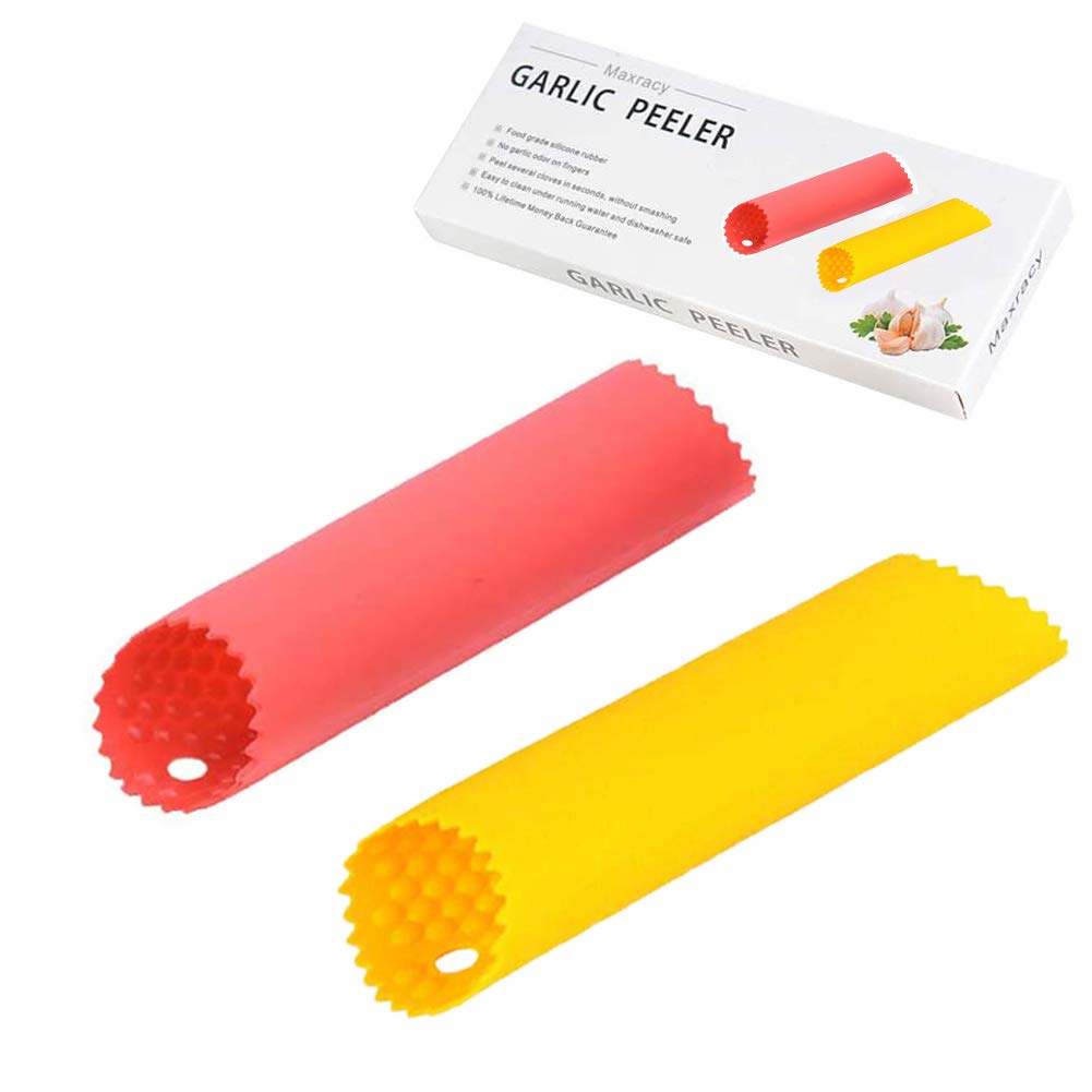 2 Set Silicone Garlic Peeler Easy Roller Tube Useful Garlic - Product Imagery