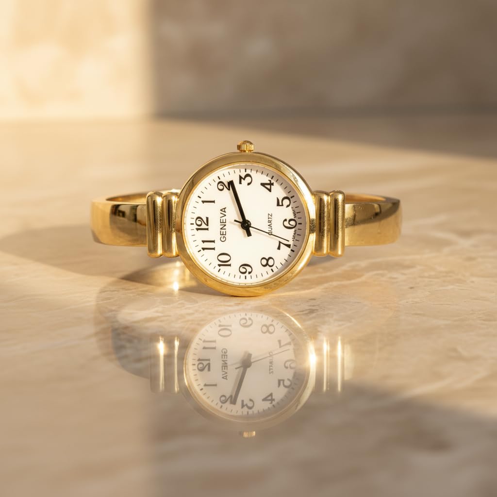 Original Mother of Pearl Cuff Bracelet Watch for Women with - Blekon Official Imagery - 7