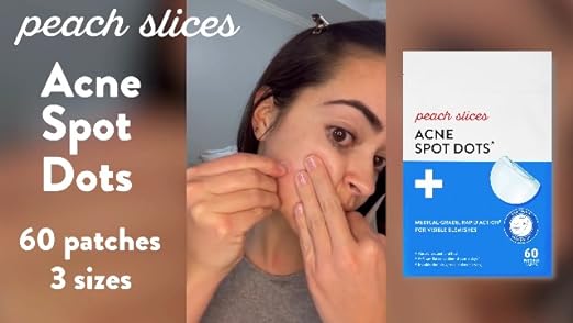 Peach Slices - Acne Spot Dots (60 ct) - Hydrocolloid Pimple Patch - Product Imagery