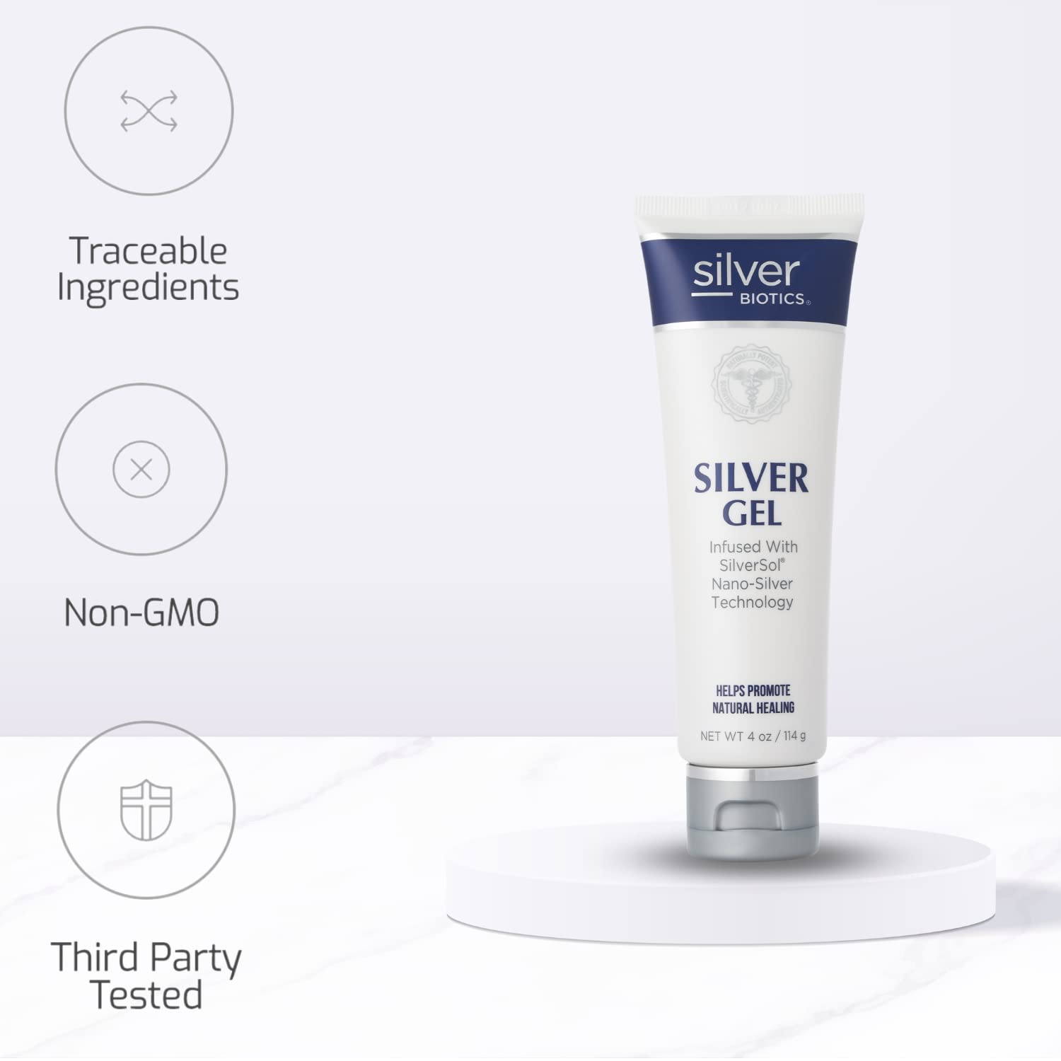 Silver Biotics Patented Multivalent SilverSol 20 PPM Soothing Skin Gel | Versatile 4 Oz Gel for Skin Wellness and Comfort
