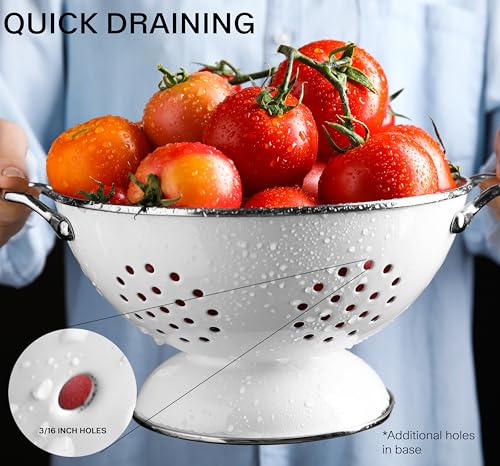 Reston Lloyd, 1 Quart Powder Coated Steel Kitchen Strainer - Product Imagery