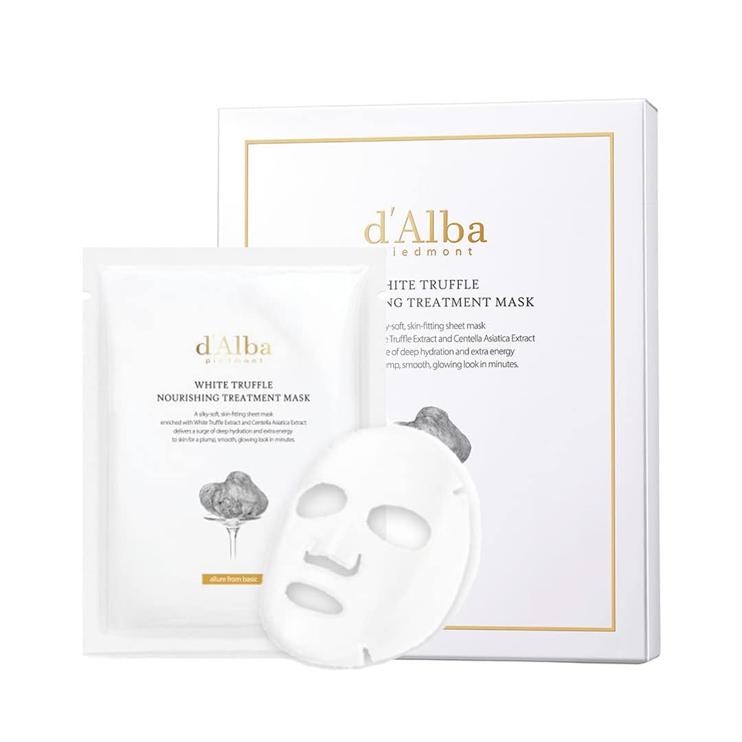 d'alba Piedmont Italian White Truffle Nourishing Mask 5pcs, - Product Imagery
