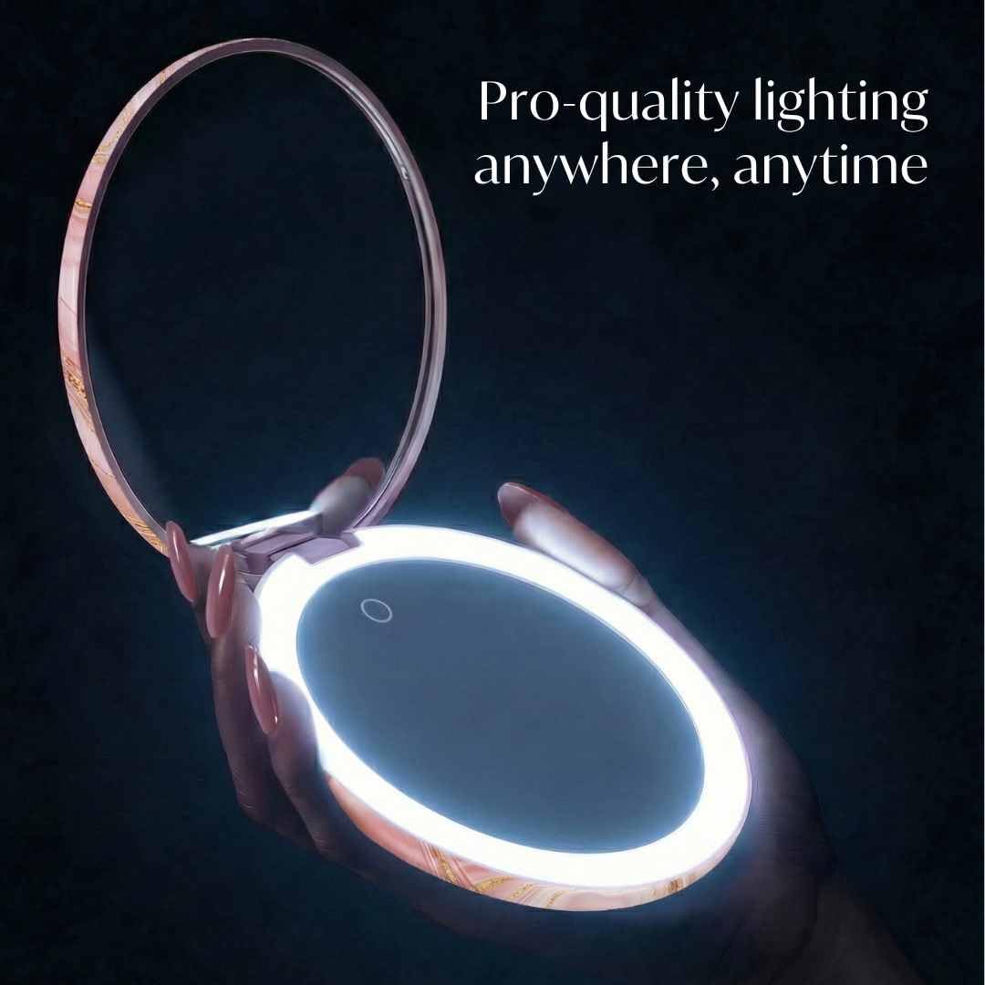 Fancii Taylor LED Lighted Travel Makeup Mirror Rechargeable - Fancii Official Imagery - 6