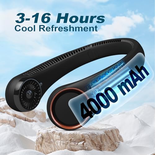 CIVPOWER Neck Fan: Portable Personal Neck Cooling Rechargeable - Product Imagery