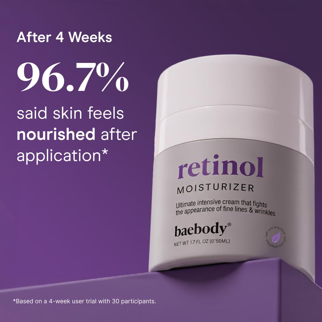 Baebody Retinol Cream for Face - With Jojoba Oil & Vitamin E - Baebody Official Product View 8