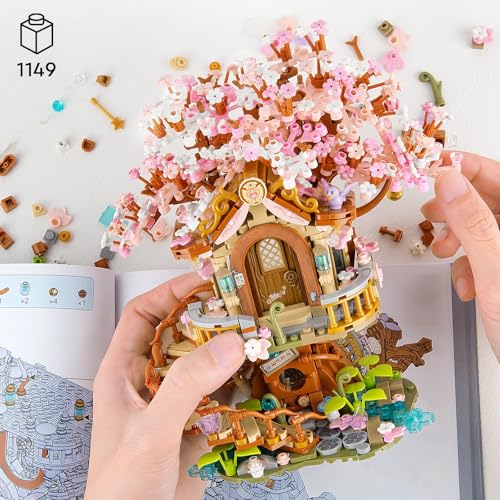 Vziimo Cherry Blossom Bonsai Tree Building Sets, Japanese Tree - Product Imagery