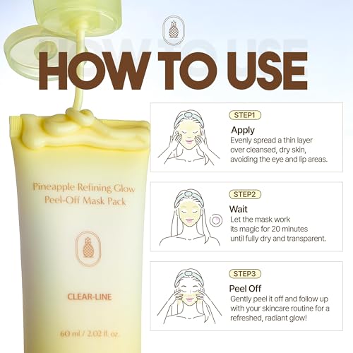MIGUHARA Pineapple Refining Glow Peel-Off Mask Pack, Facial Mask - Product Imagery