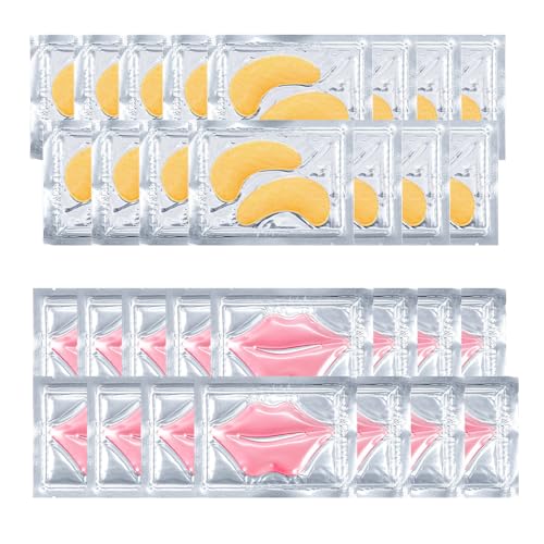 15 Pairs Eye Mask and 15 Pcs Lip Mask, Under Eye Patches and Lip - Product Imagery