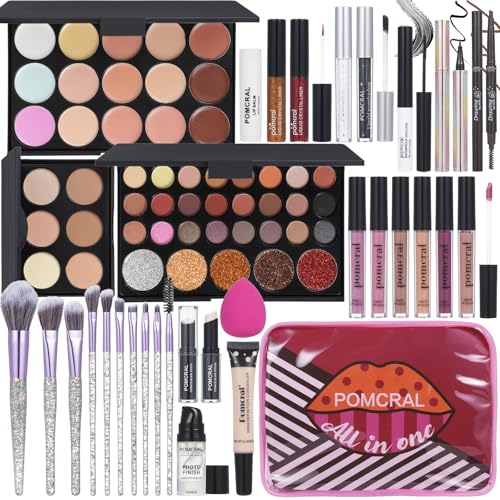 Makeup Kit For Women Full Kit Eyeshadow Eyeliner lipgloss - pomcral Official Imagery - 1