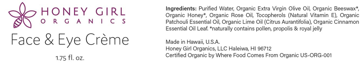 Honey Girl Organics Face Eye Cr me USDA Certified Organic - Honey Girl Organics Official Imagery - 7