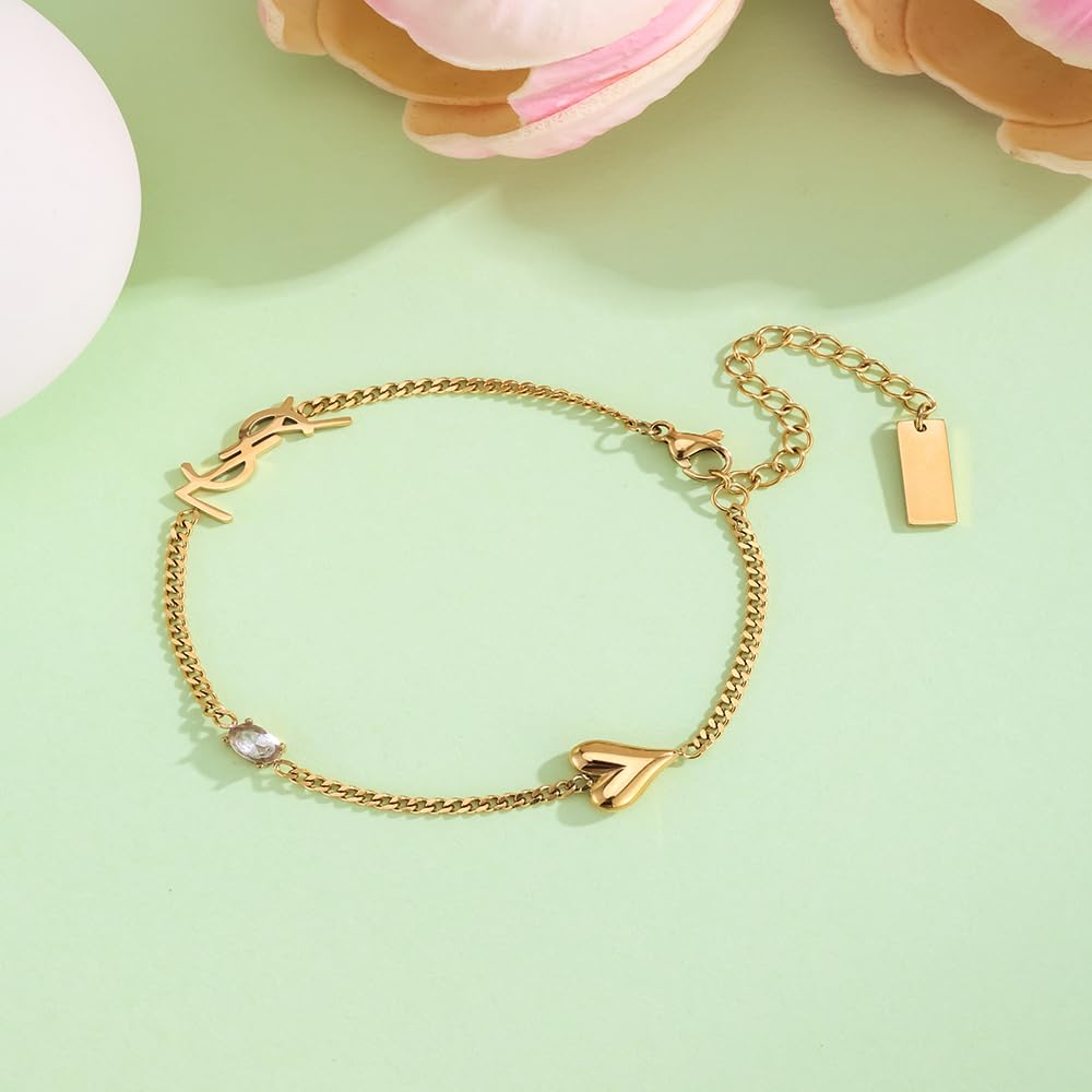18K Gold Plated bracelet for Women 18K monogram Exquisite - Acicihenn Official Imagery - 3
