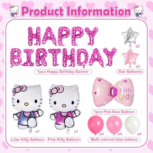 Kitty Birthday Decorations Party Supplies | Cute Pink Party - Product Imagery