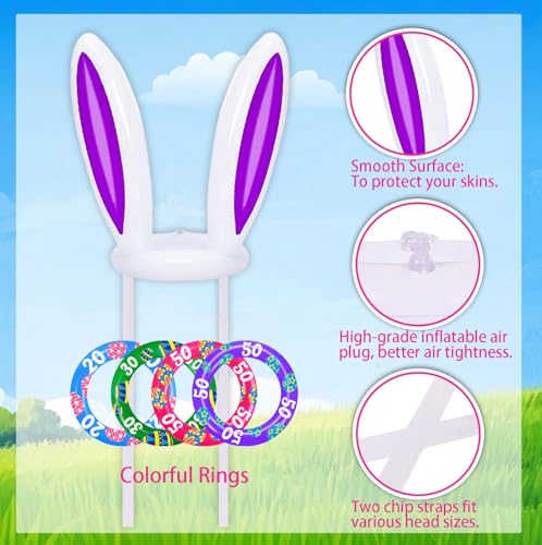 Easter Bunny Ear Ring Toss Game 2Pack, Easter Egg Fillers & - Product Imagery