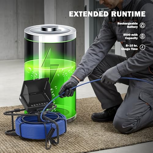 4.3" Sewer Camera, Sewer Inspection Camera with 100 ft. Cable & - Product Imagery