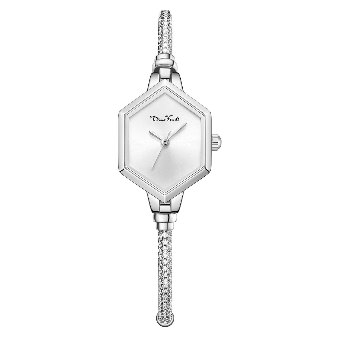 Rose Gold Petite Bracelet Watch for Women Diamond Dress - Diaofendi Official Imagery - 3