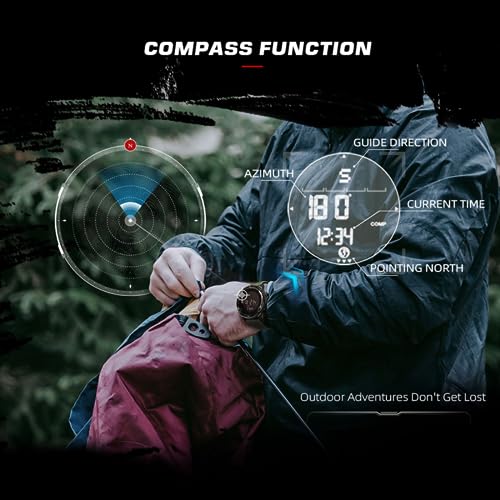 CakCity Digital Watch Military Tactical Watches for Men,Carbon - Product Imagery